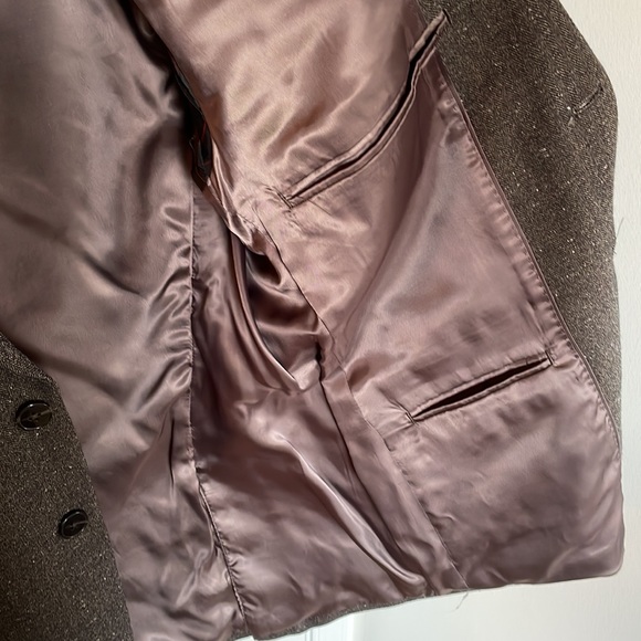 Men’s Wearhouse Men’s Tweed Blazer Retro Brown Size Small - Picture 3 of 9